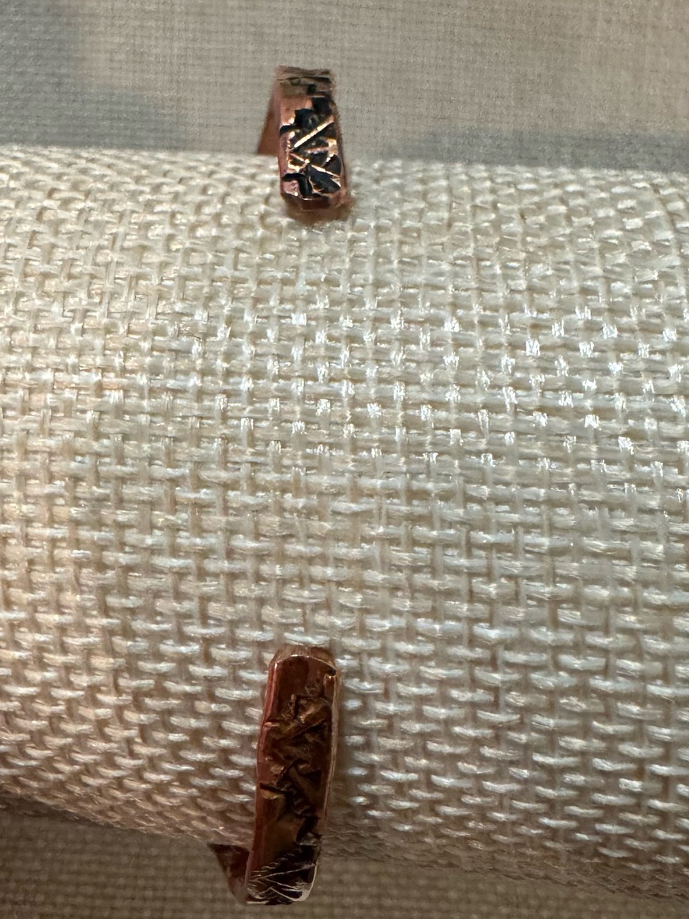 Native American Copper Chevron Cuff Bracelet - Picture 7 of 8